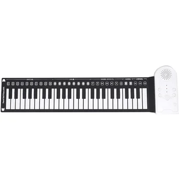 IRIN 49-Key Hand Roll Up Piano Silicone Nešiojama klaviatūra Muzikos instrumentas ugdymui Sulankstomi pradžios elektroniniai vargonai