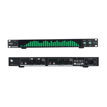 BDS PP-31 Žalias skaitmeninio garso spektro analizatoriaus ekranas 1U muzikos spektras VU matuoklis 31 segmentai