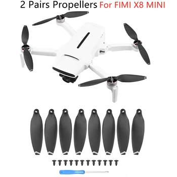 2pairs Propelleriai Rekvizitai Ašmenų keitimas FIMI X8 MINI/Mini V2 dronas Lengvo svorio sparnų ventiliatoriai Atsarginės dalys Drono priedas