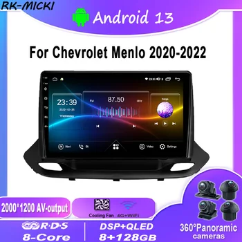 Radio car multimedia player con GPS,Carplay con Android13,Carplay,4G,WIFI,BT,para Chevrolet Menlo 2020-2022