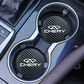 2Vnt Odinis padėkliukas Kilimėlis Automobilio emblema Vandens taurės pagalvėlė Chery Tiggo 3X 5X 7 8 PRO Fulwin Arrizo 5 2 QQ Veidas A1 E5 7E A3 A5