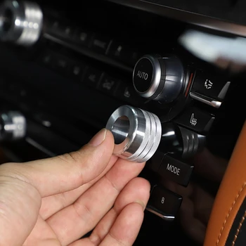 Oro kondicionieriaus rankenėlė Garso garsumo derinimo mygtukas Apdailos dangtelio žiedas BMW X5 X6 E70 E71 F15 F16 2014-2018