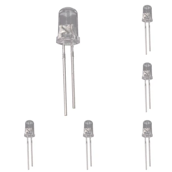 200 vnt 5mm balti LED diodų žibintai DC 3V 20MA lemputės Lempos Elektronikos komponentai Šviesos diodai
