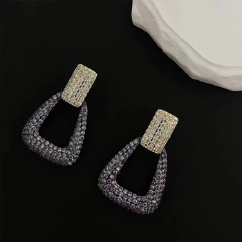 Fashion Luxury Temperament Zircon inkrustuotas perlas Serija Auskarai moteriškai Mergaitės dovana Juvelyriniai dirbiniai didmeninis nemokamas pristatymas