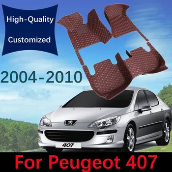 Aukštos kokybės automobilių grindų kilimėliai Peugeot 207 2004 2005 2006 2007 2008 2009 2010 Automobilių kilimų kilimėliai Pėdų pagalvėlės Priedai