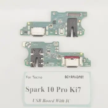 skirta Tecno Spark 10 Pro Ki7 USB doko įkroviklio prievado kištukas Ausinių garso lizdas Mikrofonas MIC įkrovimo plokštė su IC