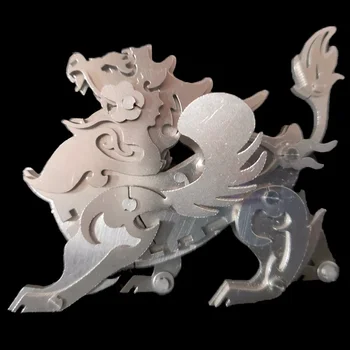 23PCS 3D dėlionės Metalinis Pixiu modelio rinkinys Mechaninis senovės dieviškų žvėrių modeliai 
