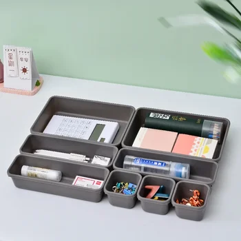 Plastikinių šiukšlių stalčių laikymo dėžutės atskyrimas gali būti laisvas sujungti smulkius daiktus darbalaukis maža daiktadėžė