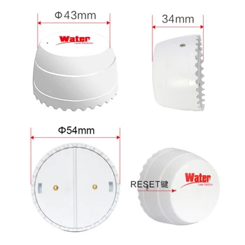 Wifi vandens detektorius Nuotėkio jutiklis Signalizacija Saugumas Nuotėkio detektorius Garsas Tuya Smart Life APP Įspėjimas apie potvynį Perpildymo signalizacija Tuya Smart