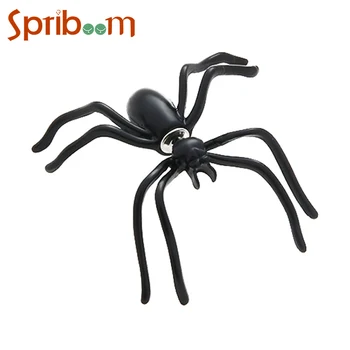 Spider Stud auskarai moterims Balck 3D Creepy Punk auskarai Merginos Helovino vakarėlis Siaubo aksesuarai Asmenybės papuošalų dovana