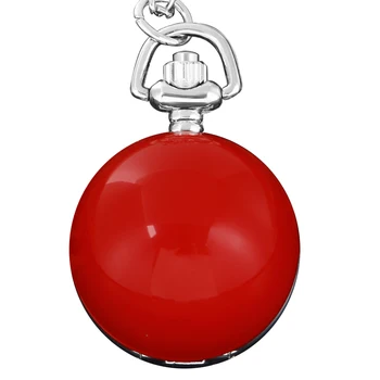 Red Magic Pet Ball Shape Kvarcinis kišeninis laikrodis Vyriškas ir moteriškas vintažinis vėrinys Pakabukas Papuošalų aksesuarai Laikrodžio dovana