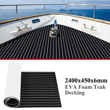 Lipnus EVA putų tikmedžio paklotas Jachtos jūrinės grindys Sintetinis valčių grindų kilimėlis 2400X450x6mm