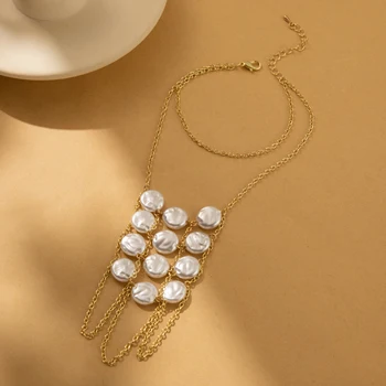 Madinga retro netaisyklinga perlų imitacija Apyrankė moterims Aukščiausios klasės ir universalios moterų gimtadienio dovanų papuošalų didmeninė prekyba