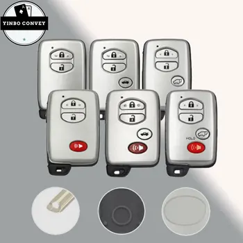 YINBO 2/3/3+1/4/Buttons Remote Key Case Shell Fob for Toyota Avalon Camry 4Runner RAV4 Venza Land Cruiser su nesupjaustytu įdėklo raktu