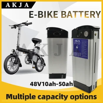 Naujoji sidabrinės žuvies 48v elektrinio dviračio ličio baterija 48v10ah-50ah tinka 80-800W universaliam