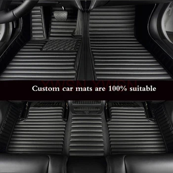 dryžuotos Pu odos pritaikytas 5D automobilių grindų kilimėlis Subaru Forester 2019-2023 2013-2018 2008-2012 2006-2007 Interjero aksesuarai