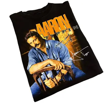 Vintage 1995 Aaron Tippin Country Tour Cotton Black All Size Unisex Shirt HH351 ilgomis rankovėmis