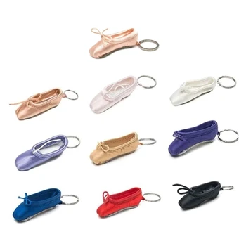 M2EA Baleto batų raktų pakabukas Kelių spalvų Pointe batų raktų pakabukai Rankų darbo šilkinių batų pakabukas Dovana paauglėms mergaitėms