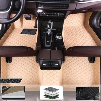 Automobilių grindų kilimėliai Alpina B6 2011-2014 2015 2016 2017 2018 Custom Auto Foot Pads Leather Waterproof Carpet Interjero aksesuarai