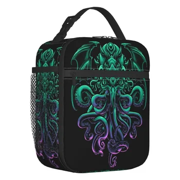Cool H.P. Lovecraft Cthulhu Nešiojamos pietų dėžutės nepralaidžios vandeniui Senasis R'lyeh dievas terminis aušintuvas Maistas izoliuotas pietų krepšio biuras