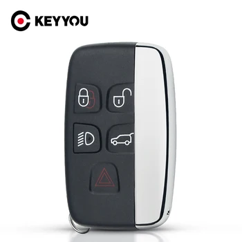 KEYYOU Land Rover Discovery 4 Sport Evoque Vogue For Range Rover Car Key Shell Smart Cover Case 5 Buttons