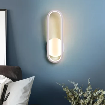 Nordic Led Wall Light Indoor Lamp for Bedside Bedroom Laiptai Praėjimas Koridorius Svetainė Modern Daily Sconce Namų dekoras