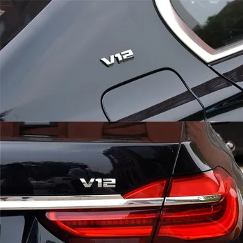 ABS plastikinis chromuotas V12 automobilio lipdukas Emblema Ženklelis Emblema Emblema Logotipas