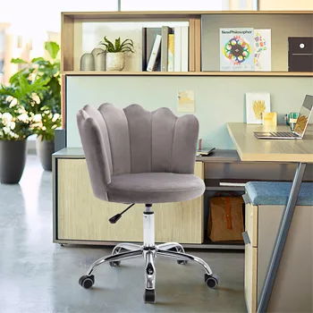 COOLMORE Pasukama kėdė Shell svetainei/lovai, modernus laisvalaikio biuro kėdė Pilka