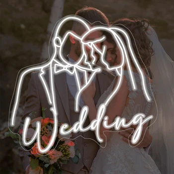 Individualūs neoniniai žibintai, pasirinktinis vestuvių vakarėlio neoninės šviesos pavadinimo logotipas sienų apdailai, gali būti pritaikyti miegamojo dekoravimui
