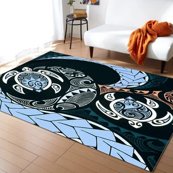 Polinezijos tekstūra Svetainės kilimas Kavos staliukas Grindys Kilimėlis Studija Miegamasis Lovos namų dekoravimas Neslidus didelis kilimas Grindų kilimėlis