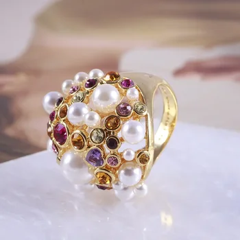 Europa ir Jungtinės Amerikos Valstijos Papuošalai Didmeninė retro spalva visame danguje Gėlių klasteris Perlas Hortenzija gražus žiedas