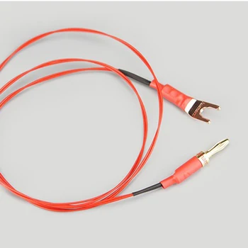 garsas 4N varis + sidabru padengtas garsiakalbių šuolių kabelių rinkinys (4vnt) Varinis BANANA arba kastuvas KIŠTUKAS 75cm-300cm Super treble garsas