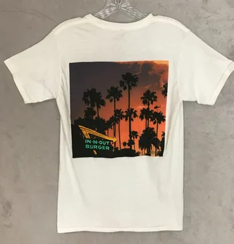 In-N-Out Burger Arizona Shirt Mens Small Palm Trees Graphic Short Sleeves Baltos ilgos rankovės