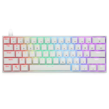 Mechaninė žaidimų klaviatūra Žaidimų klaviatūra su spalvotu foniniu apšvietimu 61 klavišas Žaidimų klaviatūra, skirta 