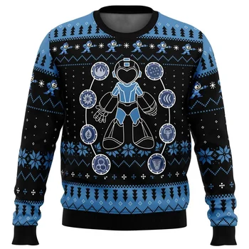 2023 Naujas kalėdinis megztinis Dovana 3D Atspausdintas Kalėdų senelio megztinis Megztiniai Megztiniai Vyriški džemperiai ir viršūnės Rudens ir žiemos drabužiai