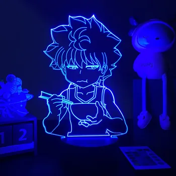 Anime Hunter X Hunter 3D LED naktinis apšvietimas Killua Zoldyck figūrėlė vaikams Vaikų miegamojo dekoras Naktinė lempa Dropshipp Manga Dovana HXH