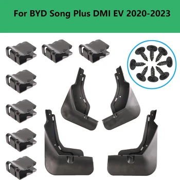 4X priekinis galinis kairysis dešinysis juodas plastikas Purslų apsaugos purvasaugiai sparnų purvasaugiai purvo atvartų apsaugai BYD SONG PLUS DMI EV 2020-2022