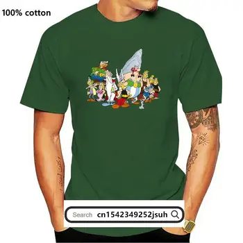 Naujasis Asteriksas ir Obeliksas Galijos animacinis filmas Komiksas trumpomis rankovėmis Juodi vyriški marškinėliai S-3XL trumpomis rankovėmis Laisvalaikio marginti marškinėliai T dydžio