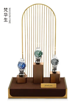 Nauji laikrodžių rekvizitai, vitrinos, laikrodžių vitrinos, aukščiausios klasės metaliniai vertikalūs laikrodžių laikikliai
