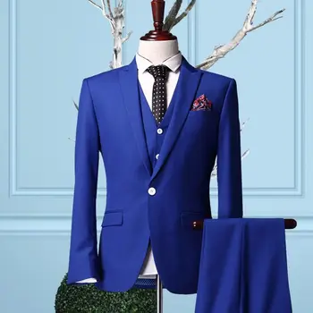 Fashion Tailored Made Mens Suits Wedding Custom Made Prom Masculino Trajes De Hombre Blazer 3 Pieces(Švarkas+Kelnės+Liemenė+Kaklaraištis)
