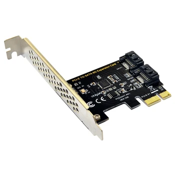 SATA3.0 PCIE stovo kortelė PCI-E į SATA3.0 išplėtimo kortelė ASM1061 6 GB / s adapterio 2XSATA3.0 sąsajos palaikymas sinologijai