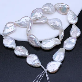 Natūralūs balti barokiniai perlų karoliukai Vandens lašas Laisvos skylės karoliukas papuošalams gaminti Moterų mados karoliai Apyrankės Dovanos