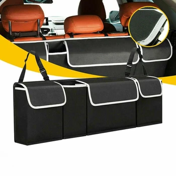 Automobilio bagažinės organizatorius Reguliuojamas atlošas Laikymo krepšys Net Didelės talpos daugiafunkcinis Oksfordo automobilių sėdynių atlošų organizatoriai Universalus