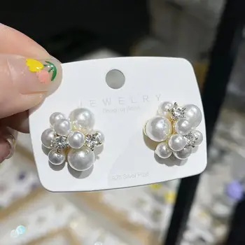 Elegantiški romantiški unikalūs fejerverkų perlų auskarai moteriai Korėjos mados papuošalų vakarėlis Merginos ponios temperamento aksesuarai