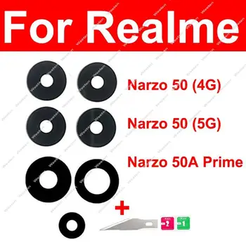 Galinės kameros objektyvo stiklas Realme Narzo 50 4G 5G 5G Narzo 50A Prime galinės kameros stiklo objektyvo keitimas