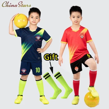 Vaikų futbolo marškinėliai Vyrai Berniukai Futbolo drabužiai Komplektai Trumpomis rankovėmis Vaikų futbolo uniformos Suaugusieji Vaikai Futbolas Sportinis kostiumas Džersis