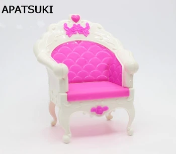 Lėlių aksesuarai Plastikinė mados stiliaus kėdė Princesė Lėlė Sofa Fotelis Baldai Barbės lėlėms Geriausios dovanos Kūdikių žaislai