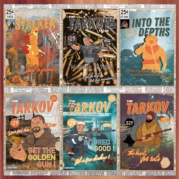 Senoviniai komiksai Tarkovo pasakos Šturmano plakatas Drobė Spausdinimas Komiksų sienų dekoras Paveikslų sienų dailė Baro namų dekoravimui