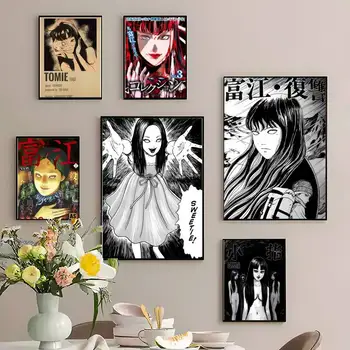 Siaubo anime Tomie Junji Ito kolekcija Spausdinti plakatai PLAKATAI Kambario gyvenimas Drobė Tapyba Spausdinti Menas Namų sienų dekoras