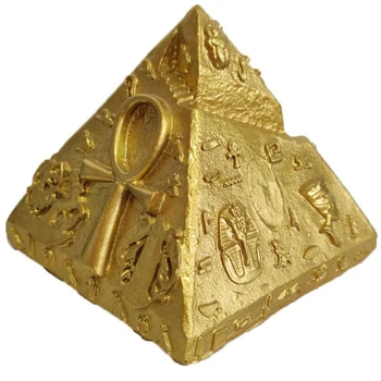 Auksas Egipto piramidės Pastato modelis Dervos ornamentas Įdomus trimatis Kopėčios Namų dekoravimas Amatų priedai Dovana